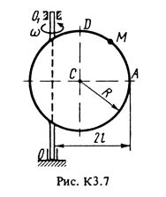 Рисунок К3.7 (Задание К3, С.М. Тарг 1988 г.)
