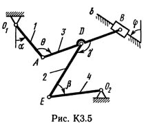 Рисунок К3.5 (Задание К3, С.М. Тарг 1989 г.)
