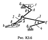 Рисунок К3.6 (Задание К3, С.М. Тарг 1989 г.)
