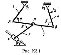 Рисунок К3.1 (Задание К3, С.М. Тарг 1982 г.)